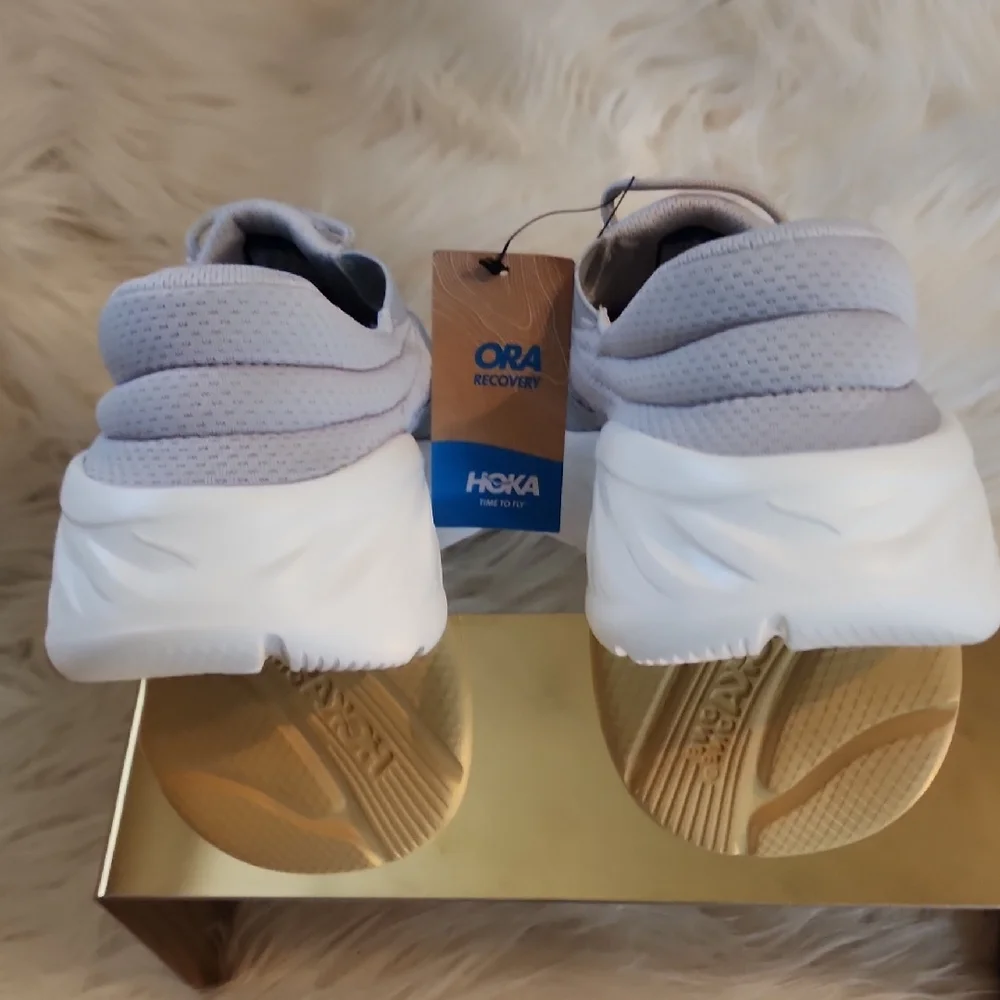 NWT..HOKA Men's Light Gray "Ora Recovery Shoe 2" slip-on sneakers - Picture 6 of 6